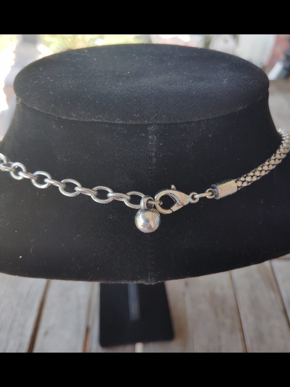 Sterling Silver Chain Necklace with Polished Ball Accent